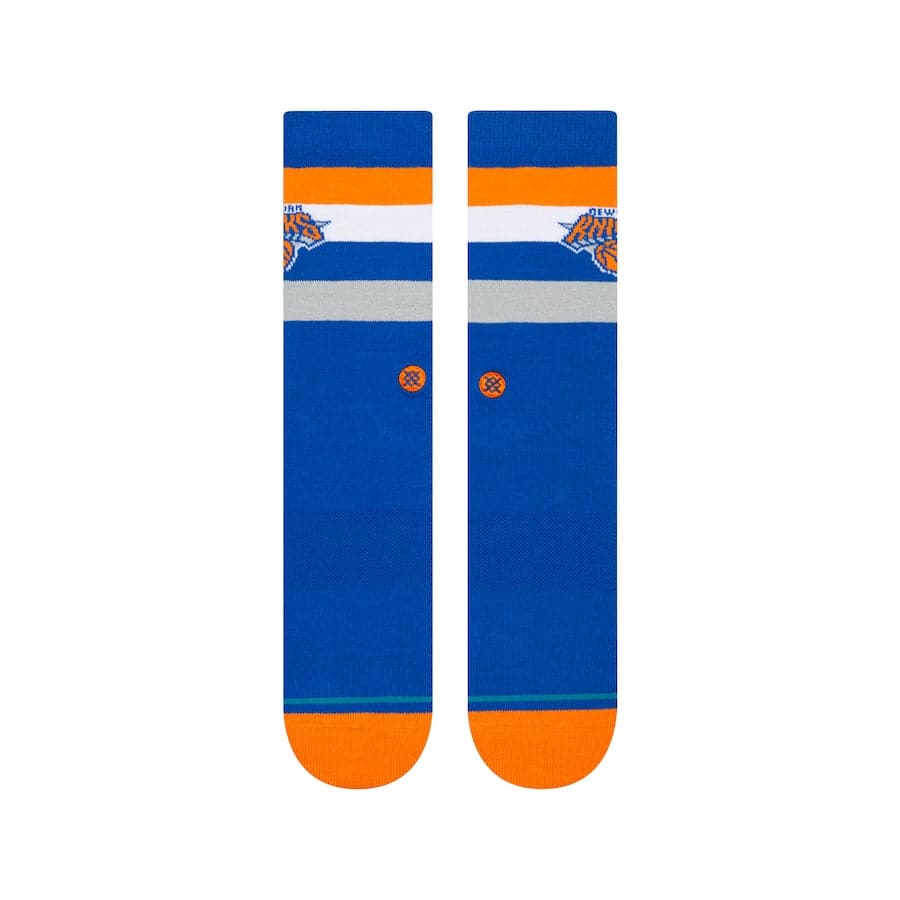 Stance Socks Large (9-12 US) New York Knicks Stance NBA Stripe Crew Socks - Blue