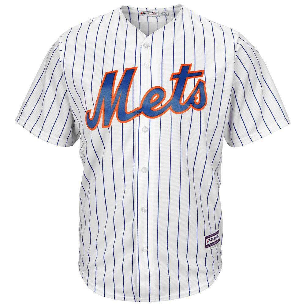 Majestic Athletic Jerseys New York Mets Majestic MLB AC Cool Base Replica Jersey - White