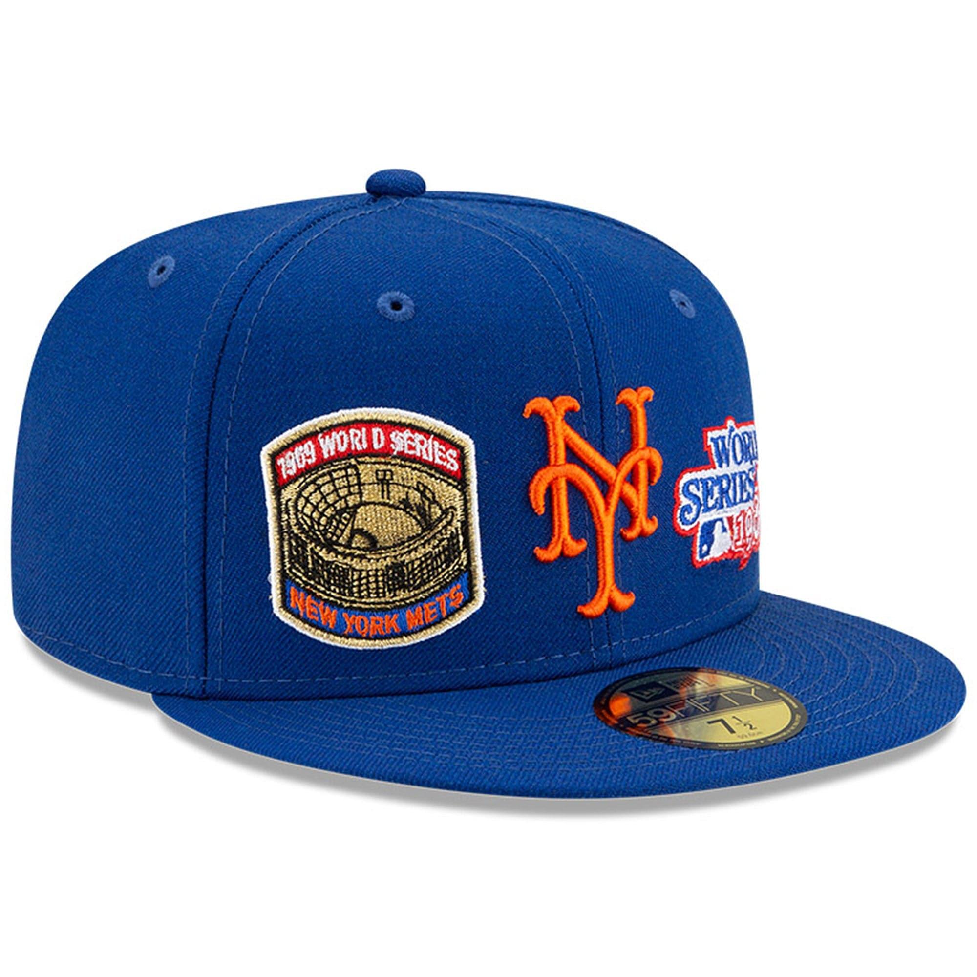 New Era Caps New York Mets New Era MLB Champions Patch 59FIFTY Fitted Hat - Blue