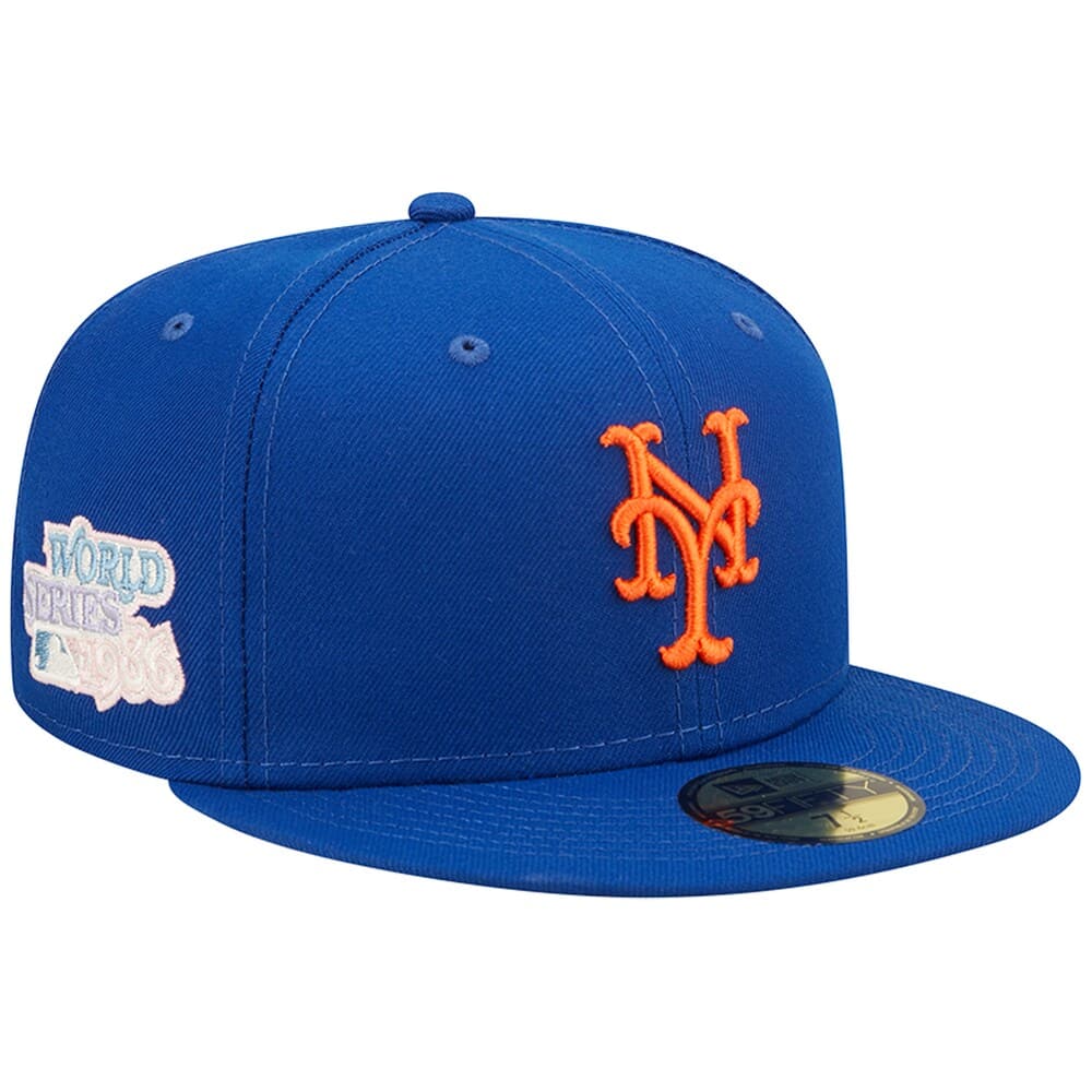 New Era Caps New York Mets New Era MLB Pop Sweat 59FIFTY Fitted Hat - Blue
