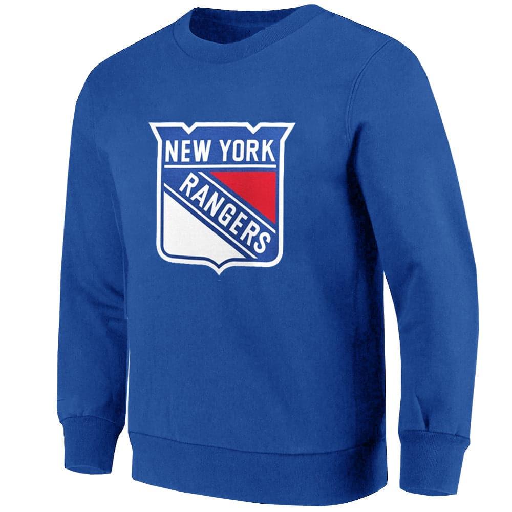 NHL Branded Jumpers New York Rangers NHL Team Logo Crew Jumper - Blue