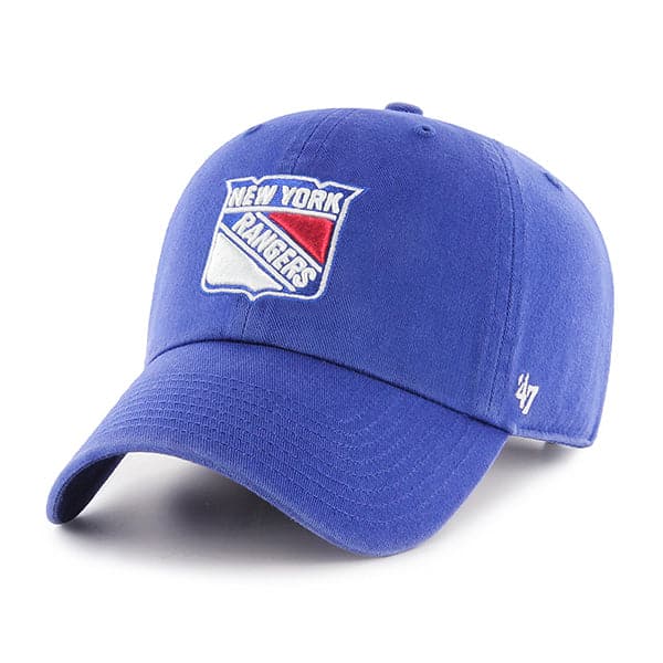 47 Brand Caps New York Rangers Royal '47 NHL Team Clean Up Strapback Hat - Blue