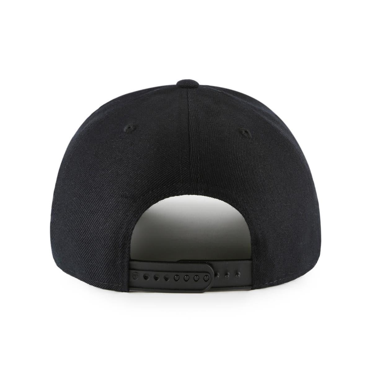 47 Brand Caps New York Yankees ‘47 MLB All Black Caster MVP DP Pre-Curved Snapback Hat - Black