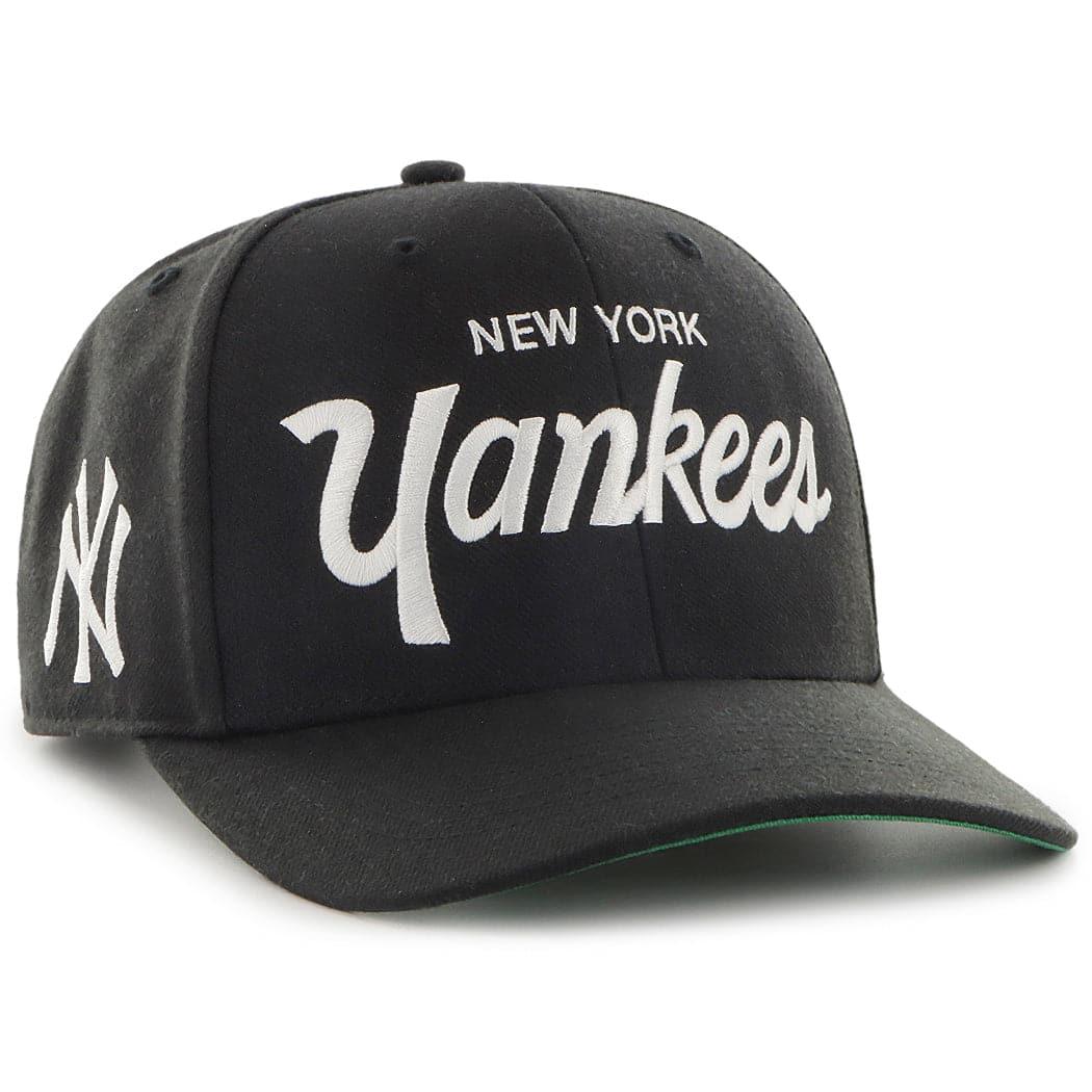 47 Brand Caps New York Yankees ‘47 MLB Replica Script MVP DP Pre-Curved Snapback Hat - Black