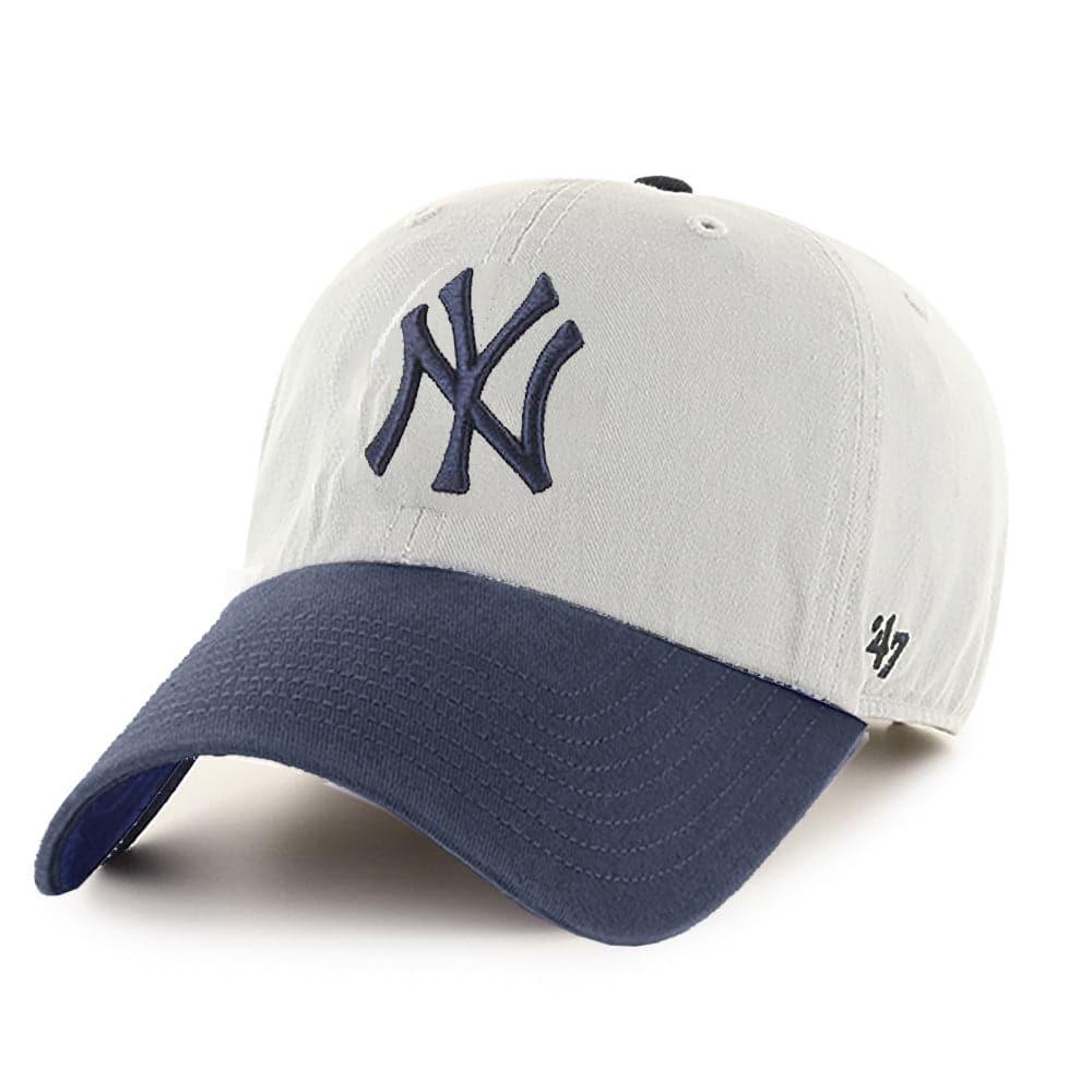 47 Brand Caps New York Yankees '47 MLB Team 2-Tone Clean Up Strapback Hat - Grey