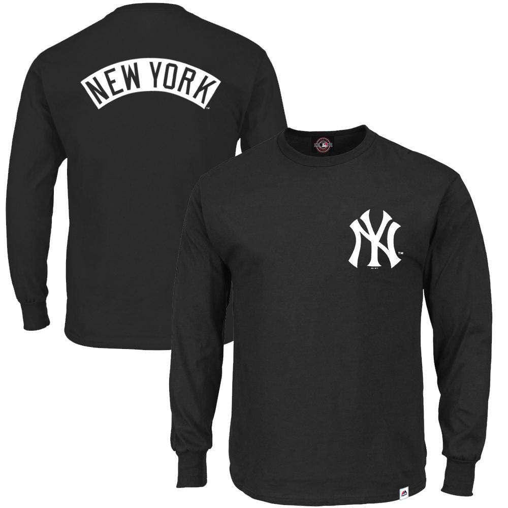 Majestic Athletic Long Sleeve Tees XXL New York Yankees Majestic MLB Fentyn Long Sleeve T-Shirt - Black