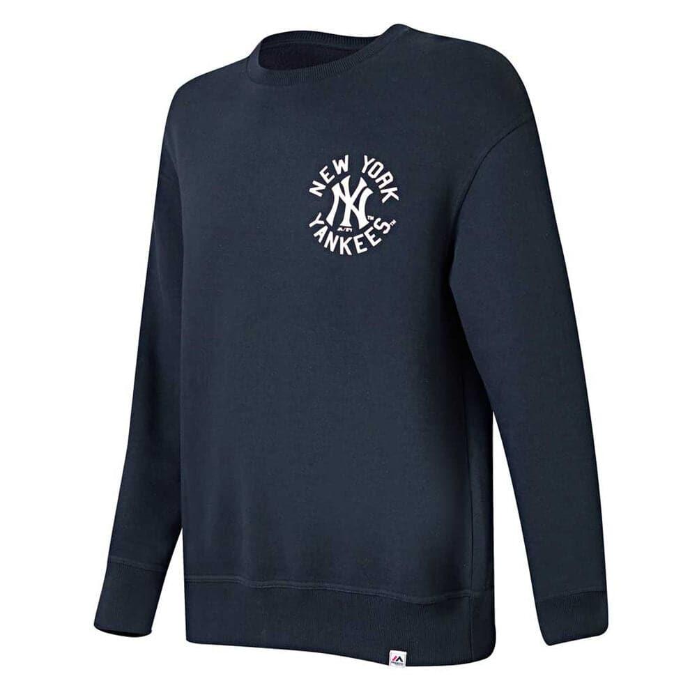 Majestic Athletic Jumpers New York Yankees Majestic MLB Fingham Crew Jumper - Navy