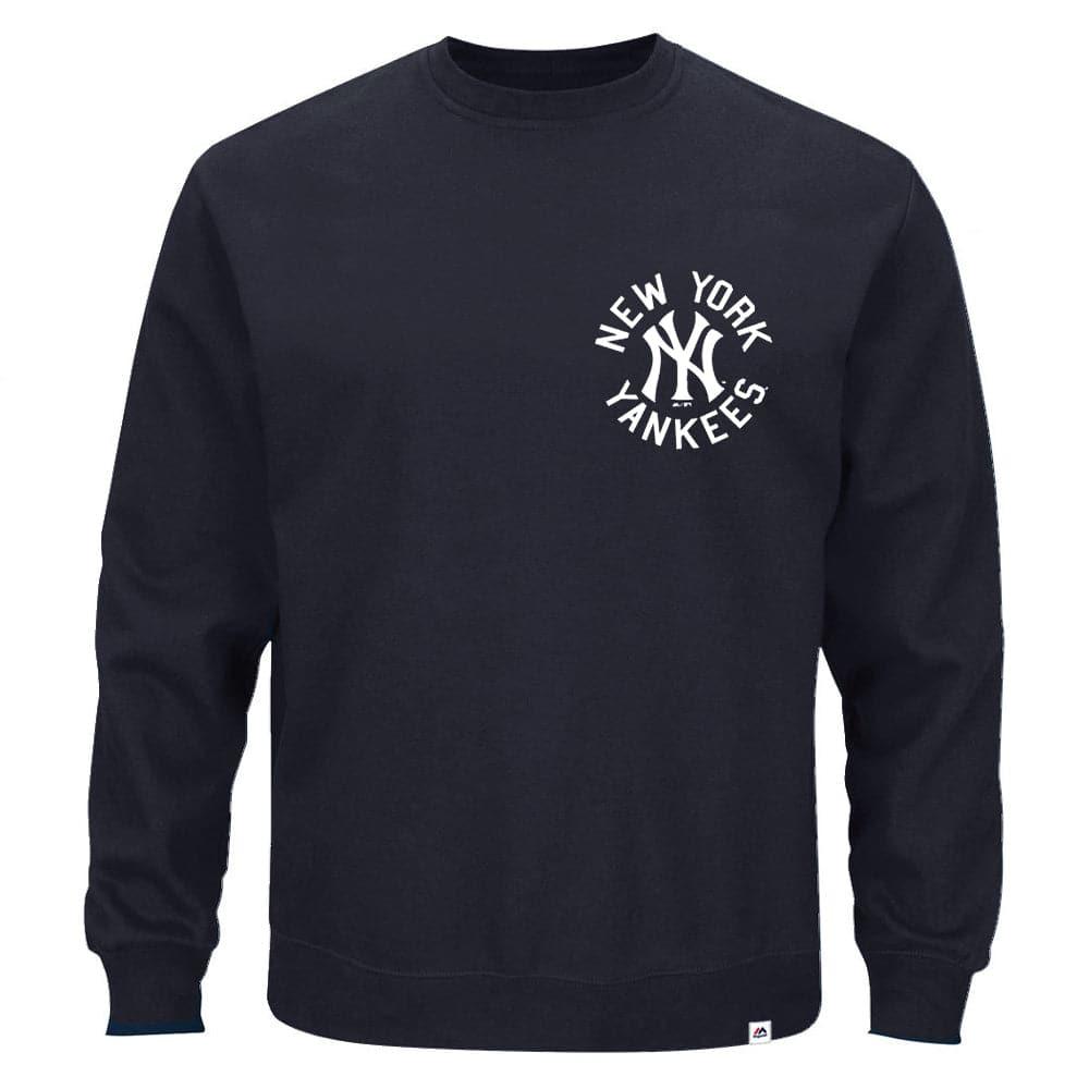 Majestic Athletic Jumpers New York Yankees Majestic MLB Fingham Crew Jumper - Navy
