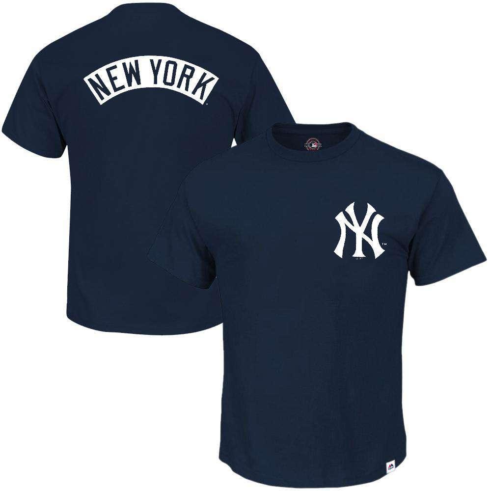 Majestic Athletic T-Shirts New York Yankees Majestic MLB Finter T-Shirt - Navy