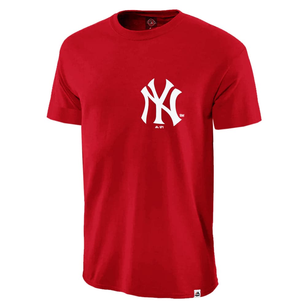 Majestic Athletic T-Shirts New York Yankees Majestic MLB Jeaner T-Shirt - Red