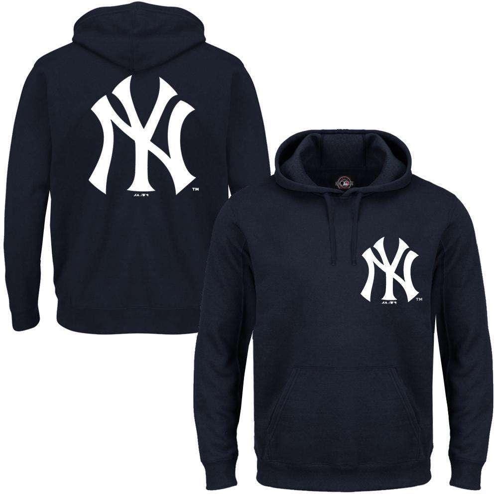 Majestic Athletic Jumpers New York Yankees Majestic MLB Juke Hoodie Jumper - Navy