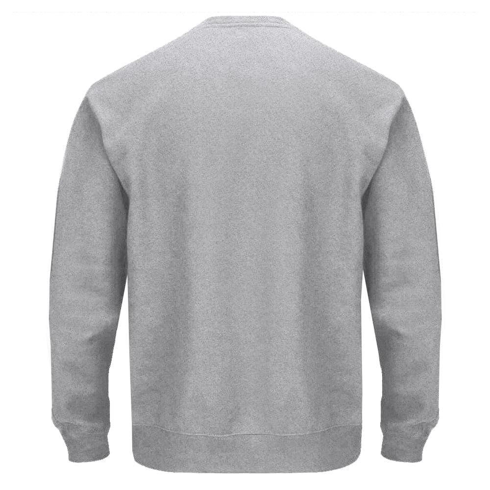 Majestic Athletic Jumpers New York Yankees Majestic MLB Large Patch Logo Crew Jumper - Grey Marle