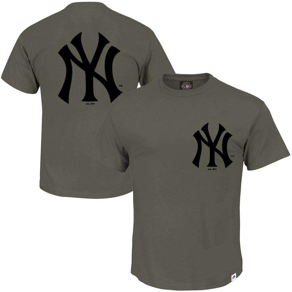 Majestic Athletic T-Shirts New York Yankees Majestic MLB Turner T-Shirt - Olive