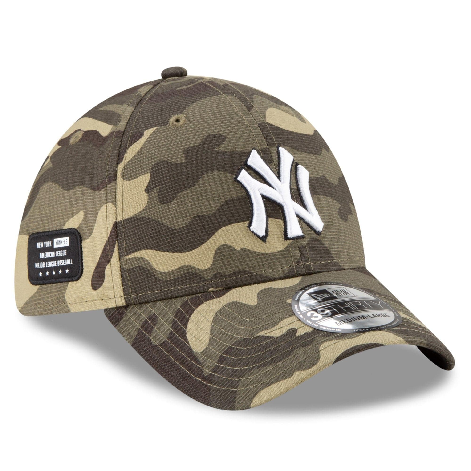 New Era Caps New York Yankees New Era MLB 2021 Armed Forces 39THIRTY Flex Fit Curve Hat - Camo