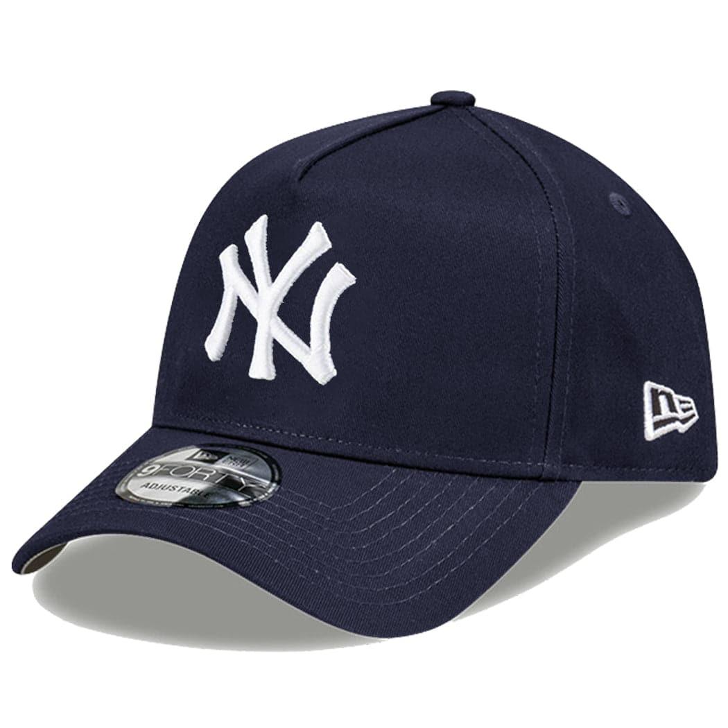 New Era Caps New York Yankees New Era MLB 96 World Series Patch 9FORTY A-Frame Curve Snapback Hat - Navy