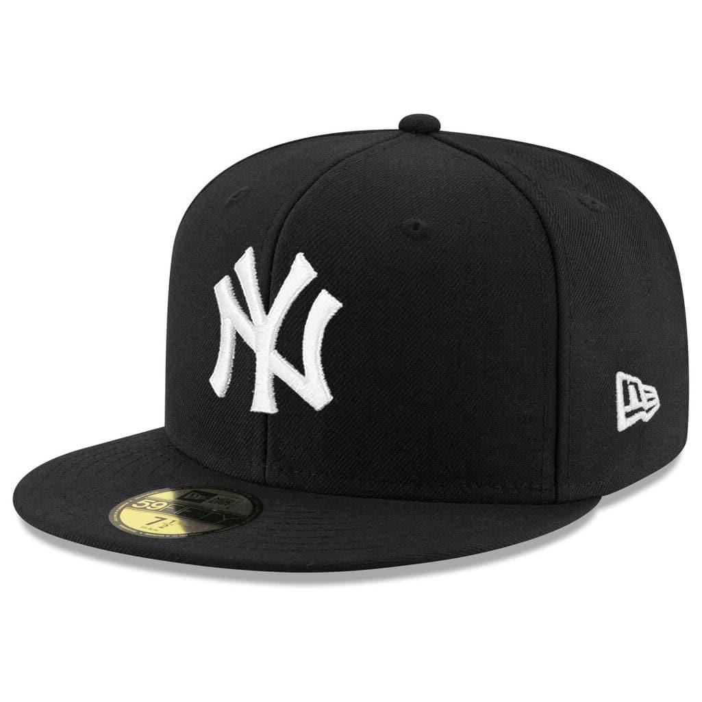 New Era Caps New York Yankees New Era MLB Black & White 59FIFTY Fitted Hat - Black