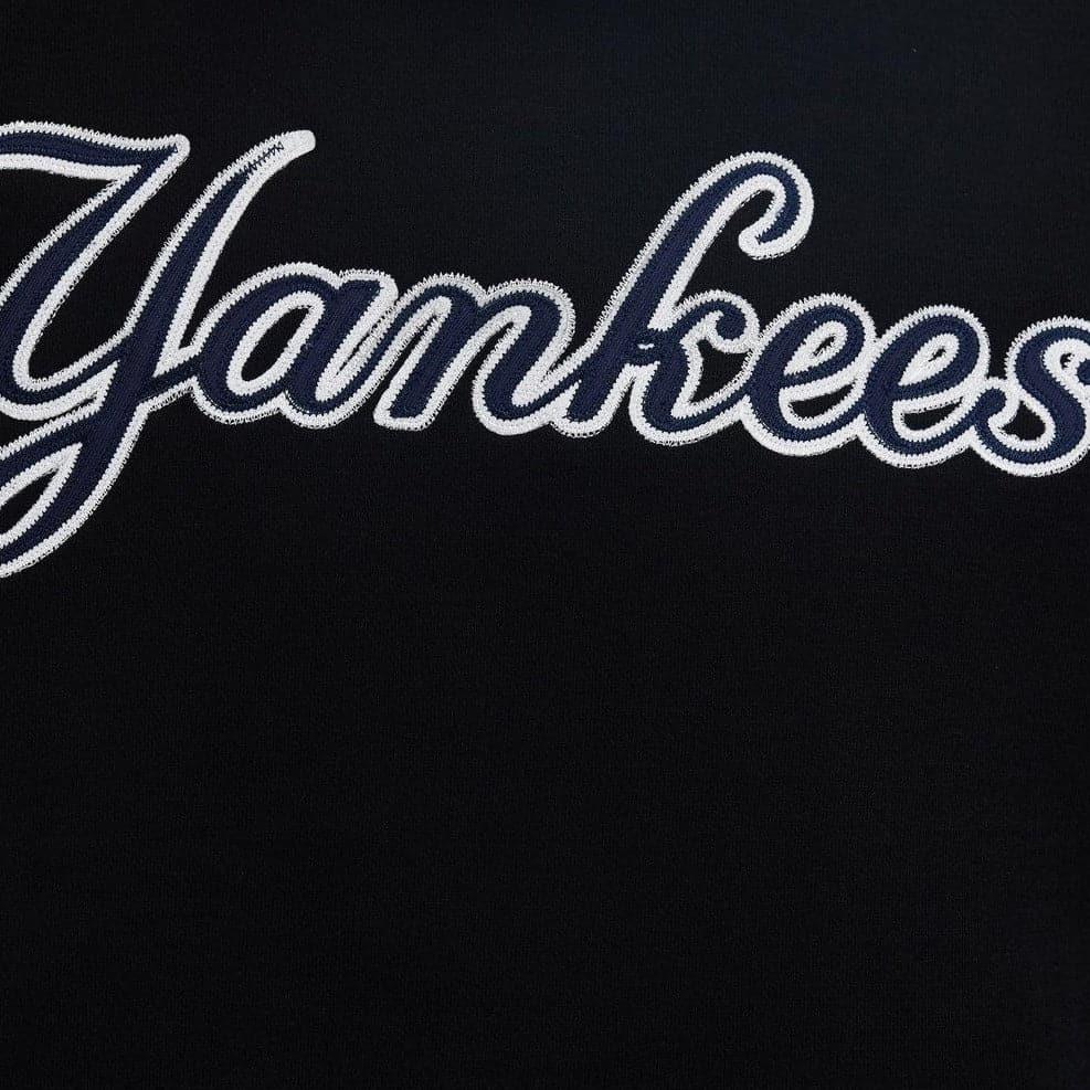 New Era Jumpers New York Yankees New Era MLB Oversized Lockstitch Script Hoodie - Black