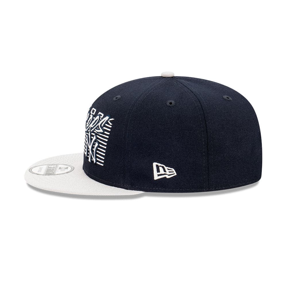 New Era Caps New York Yankees New Era MLB Script Block 9FIFTY Snapback Hat - Navy