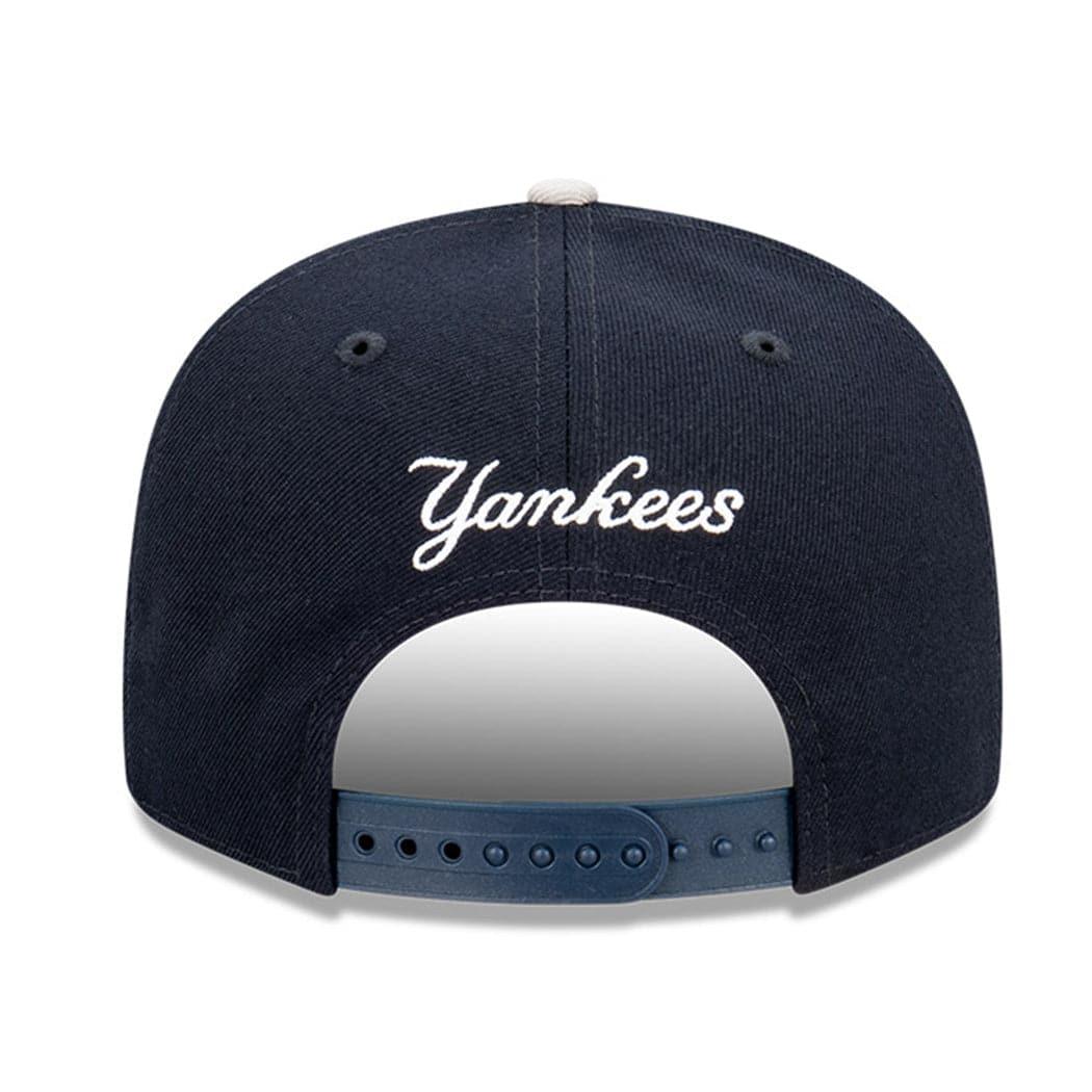 New Era Caps New York Yankees New Era MLB Script Block 9FIFTY Snapback Hat - Navy