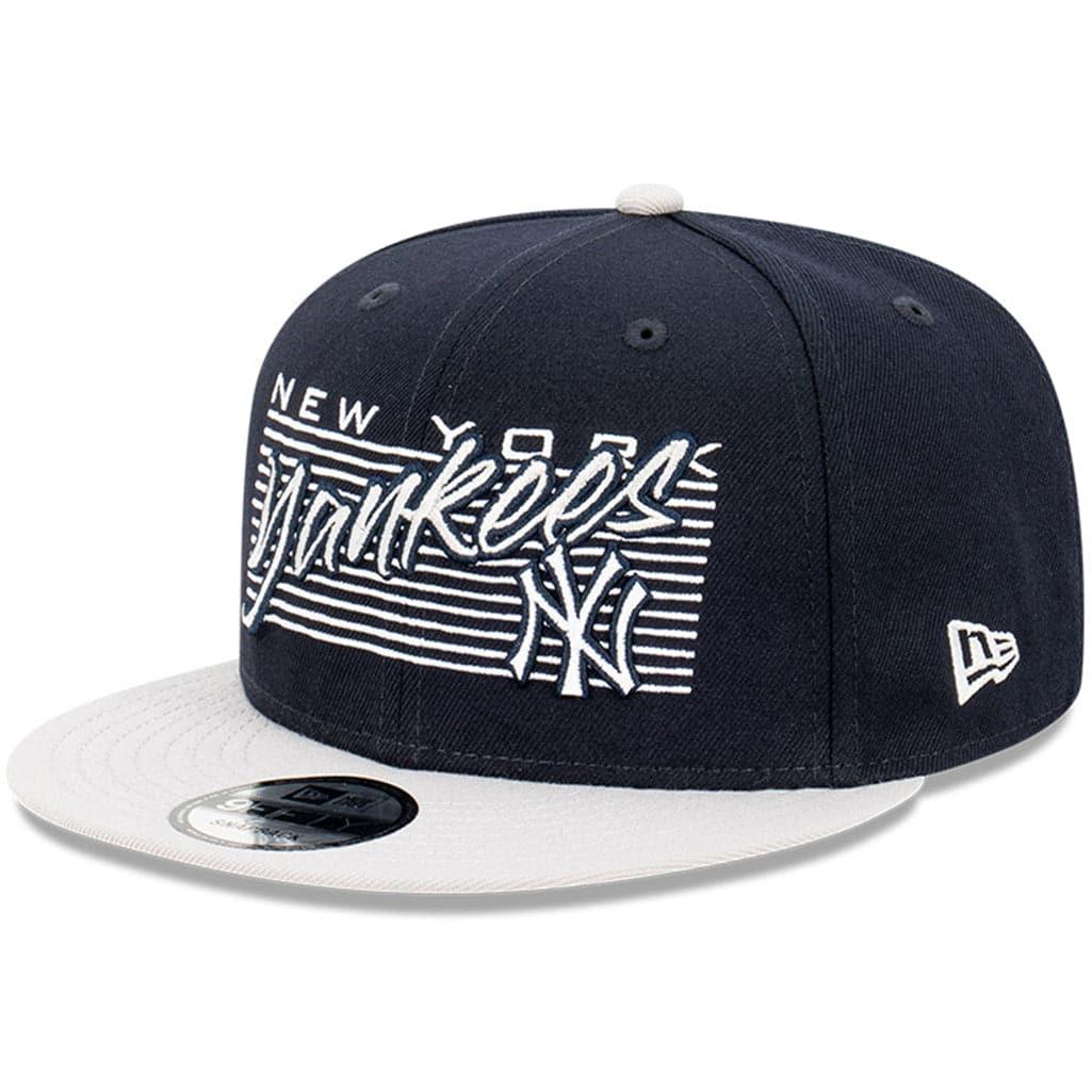 New Era Caps New York Yankees New Era MLB Script Block 9FIFTY Snapback Hat - Navy