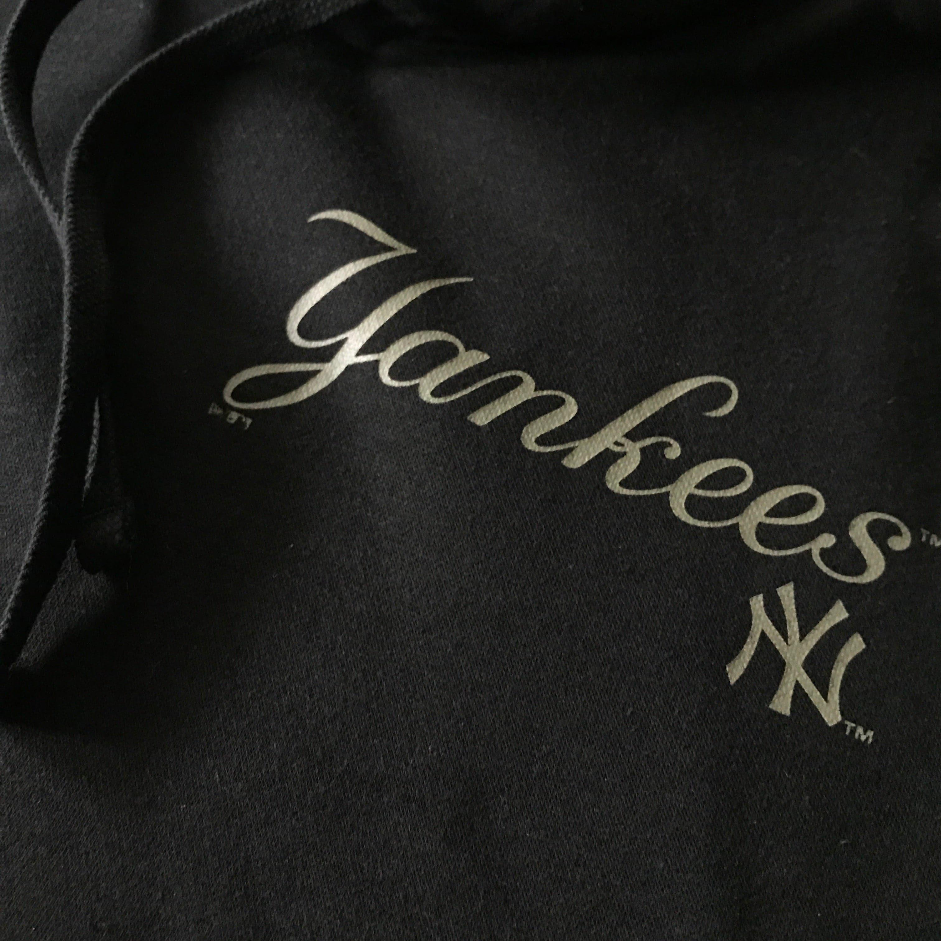 New Era Jumpers New York Yankees New Era MLB Seasonal Script Hoodie Jumper - Black