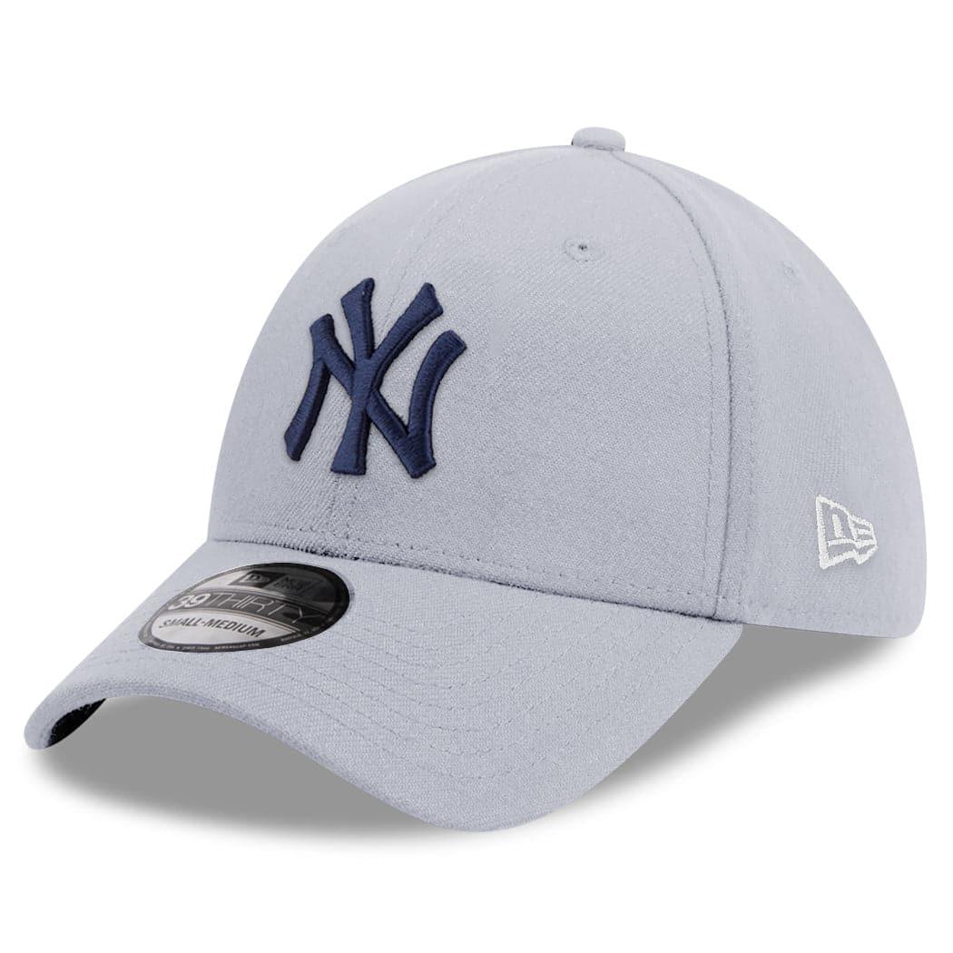 New Era Caps New York Yankees New Era MLB Team 39THIRTY Flex Fit Curve Hat - Grey