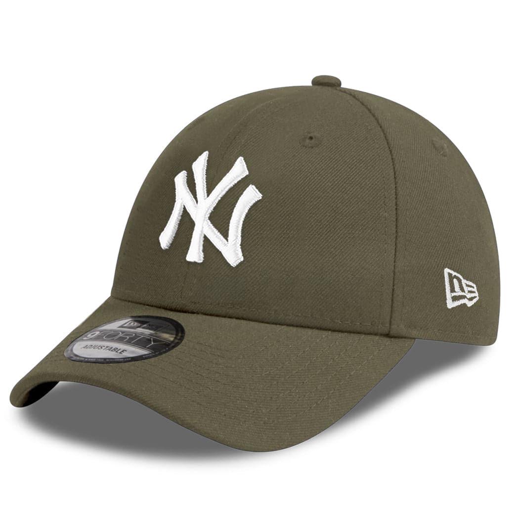 New Era Caps New York Yankees New Era MLB Team 9FORTY Cloth Strap Hat - Olive
