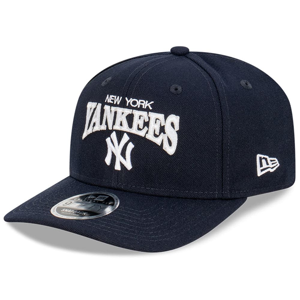 New Era Caps M/L New York Yankees New Era MLB Team Arch Pre-Curved OF 9FIFTY Snapback Hat - Navy