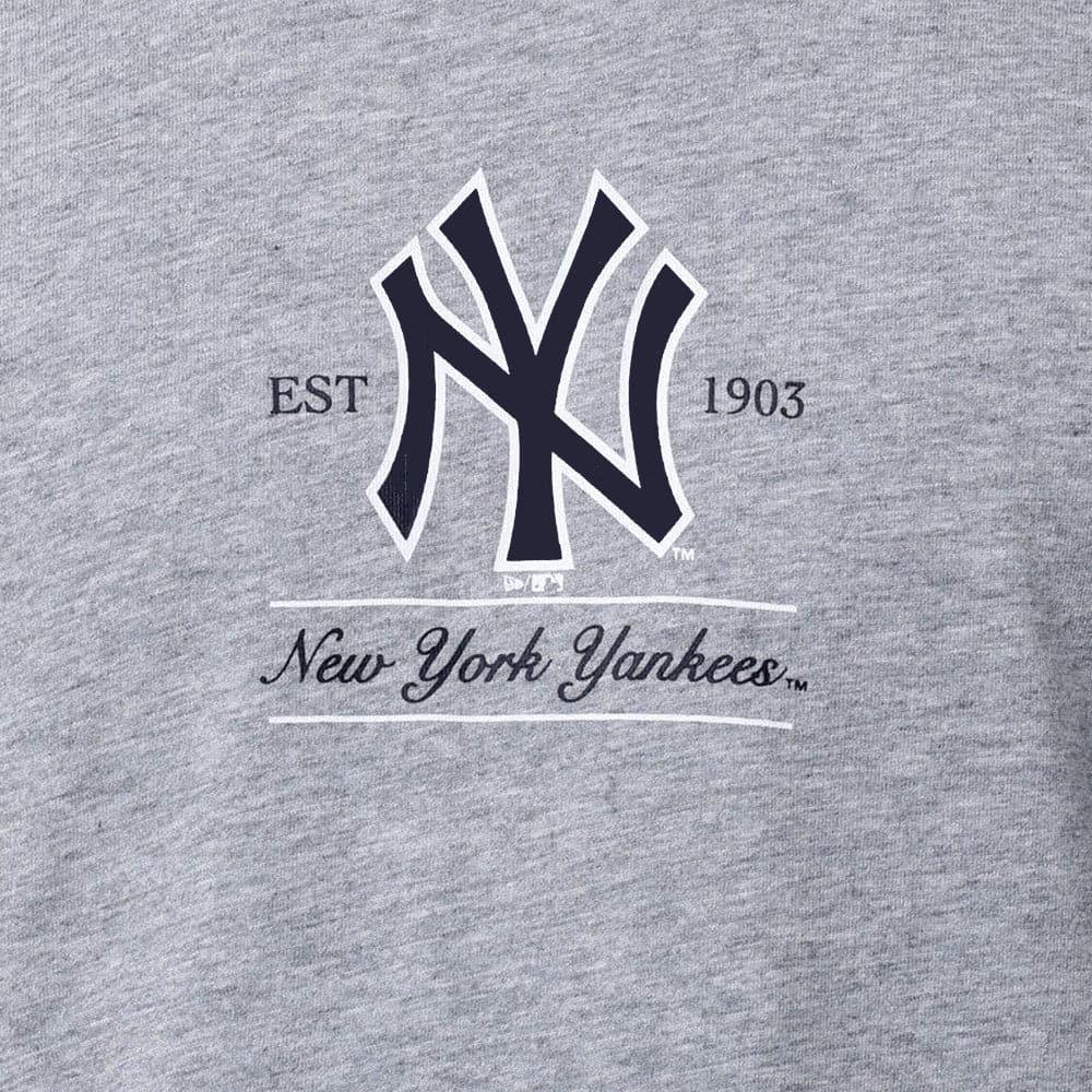 New Era T-Shirts New York Yankees New Era MLB Team Center Emblem T-Shirt - Heather Grey