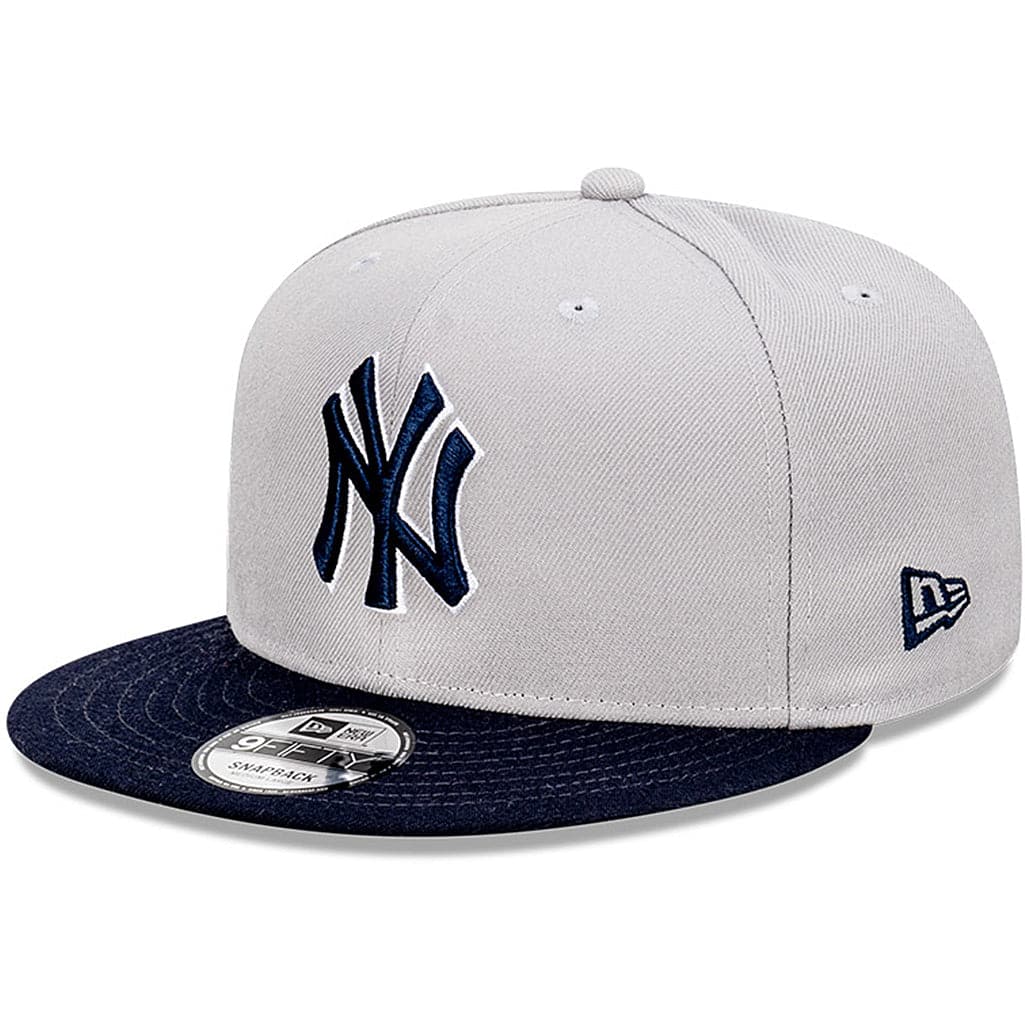 New Era Caps Adjustable M/L New York Yankees New Era MLB Team Interchange 2 Tone 9FIFTY Snapback Hat - Grey/Navy