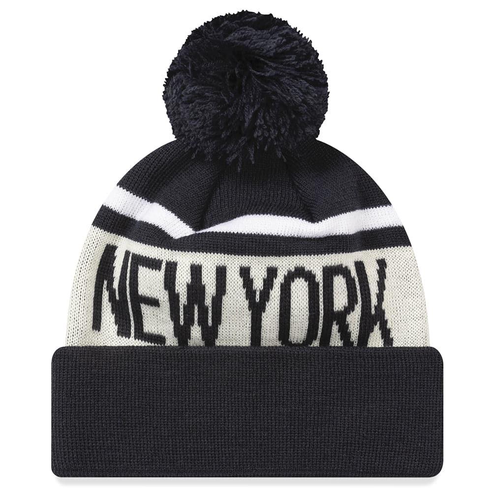 New Era Beanies New York Yankees New Era MLB Team Stone Stripe Knit Beanie - Navy