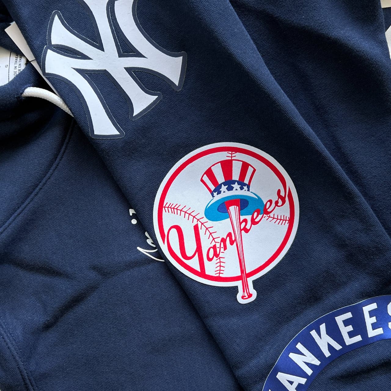 Nike Jumpers New York Yankees Nike MLB Rewind Hoodie Jumper - Navy