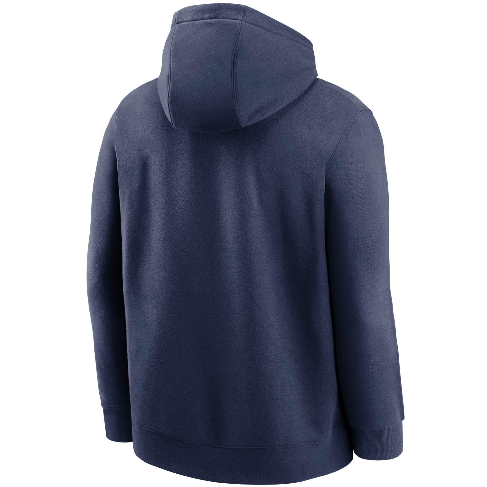 Nike Jumpers New York Yankees Nike MLB Team Lettering Club Hoodie Jumper - Navy