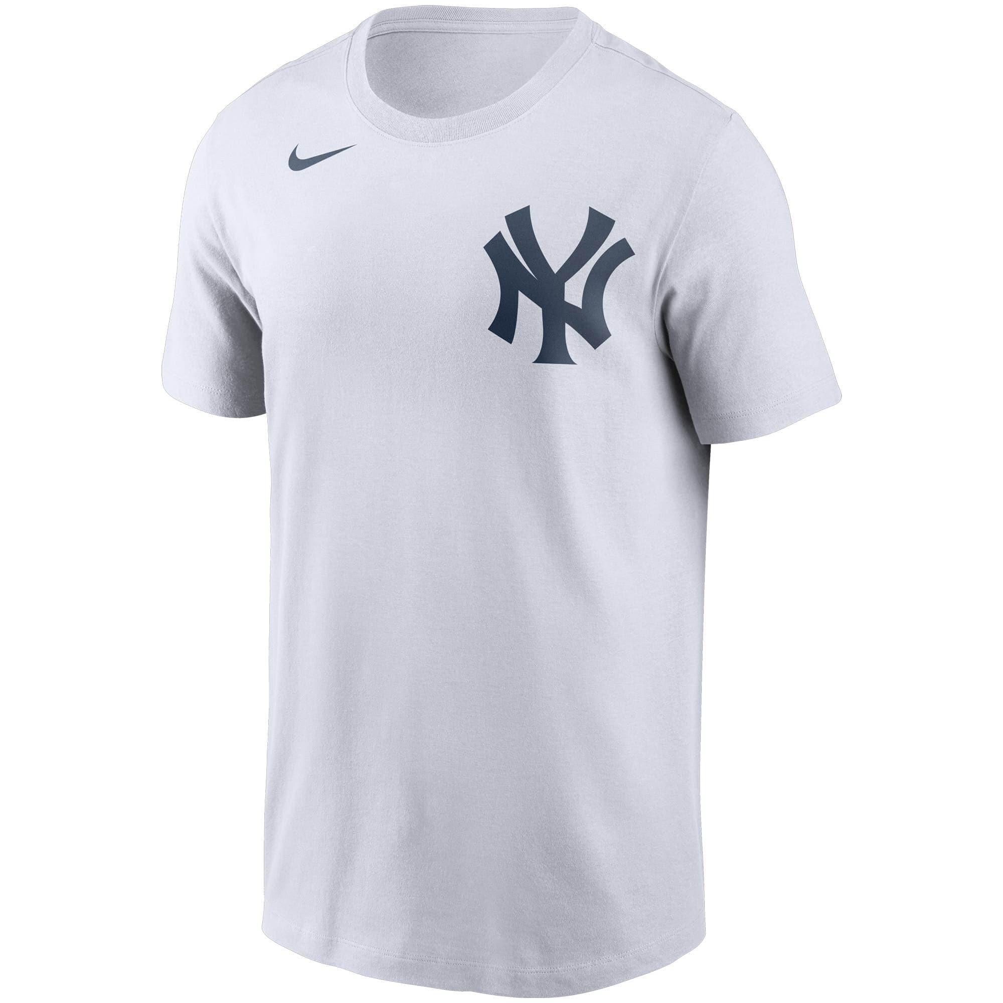 Nike T-Shirts New York Yankees Nike MLB Wordmark T-Shirt - White