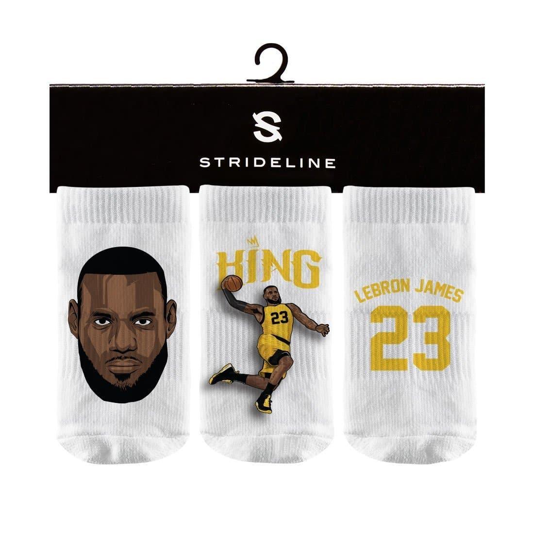 Strideline Socks Newborns LeBron James Los Angeles Lakers Strideline NBA 3 Pack Socks - White