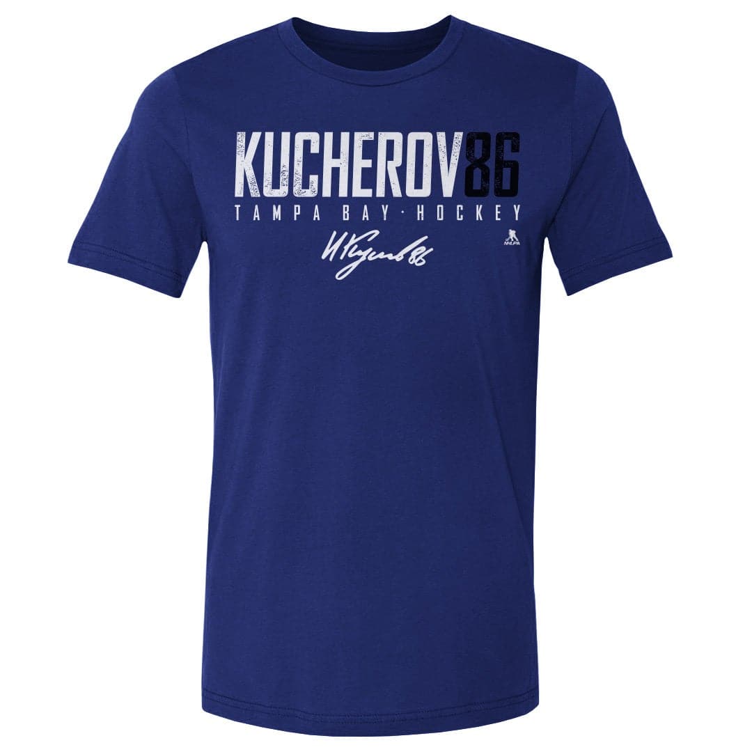 500 Level T-Shirts Nikita Kucherov Tampa Bay Lightning 500 Level NHL Elite T-Shirt - Blue