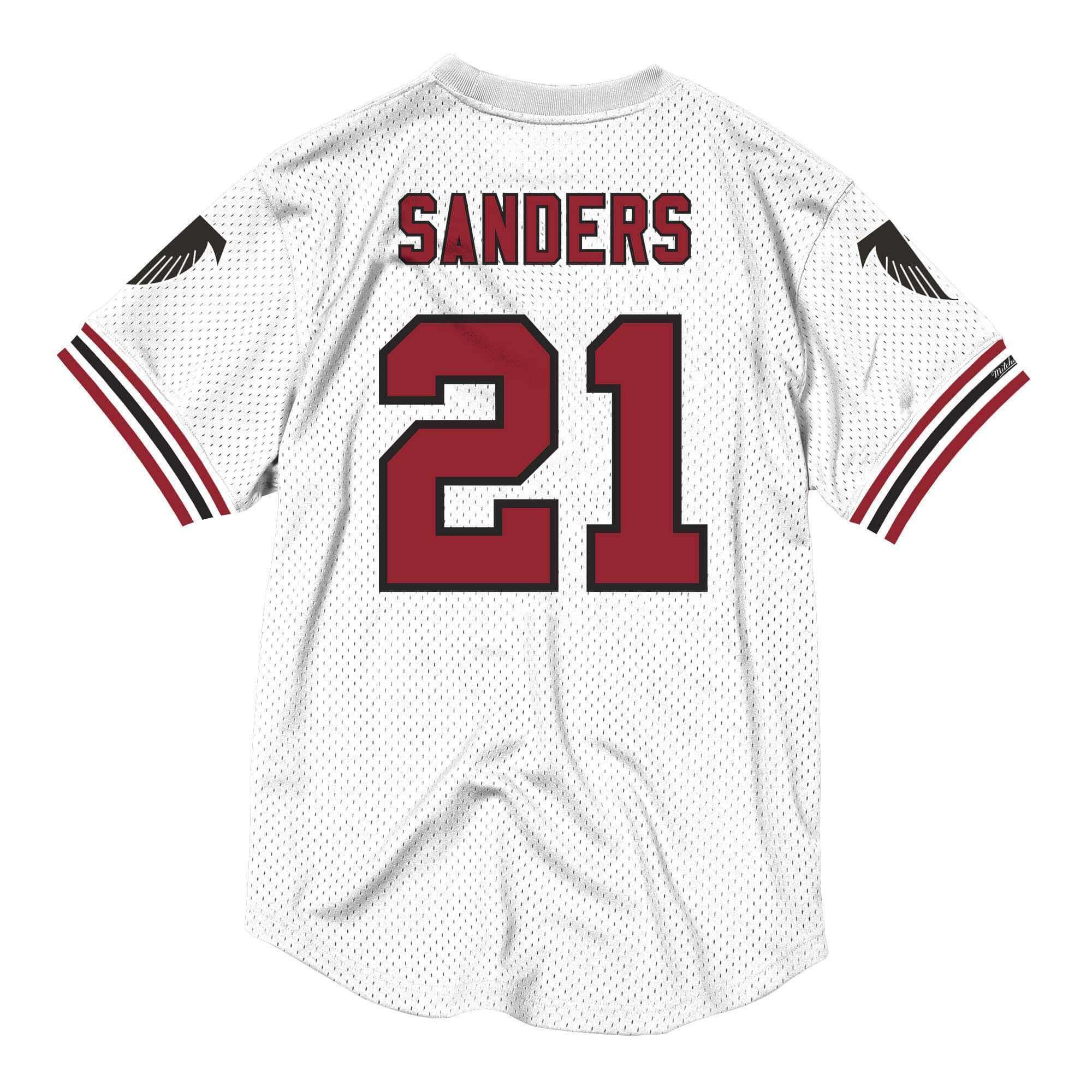 Deion Sanders Atlanta Falcons Mitchell & Ness NFL Name Number Mesh Crew - White