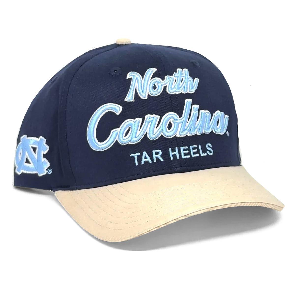 NCAA Branded Caps North Carolina Tar Heals NCAA State Script Freshman Crown Snapback Hat - Navy/Clay