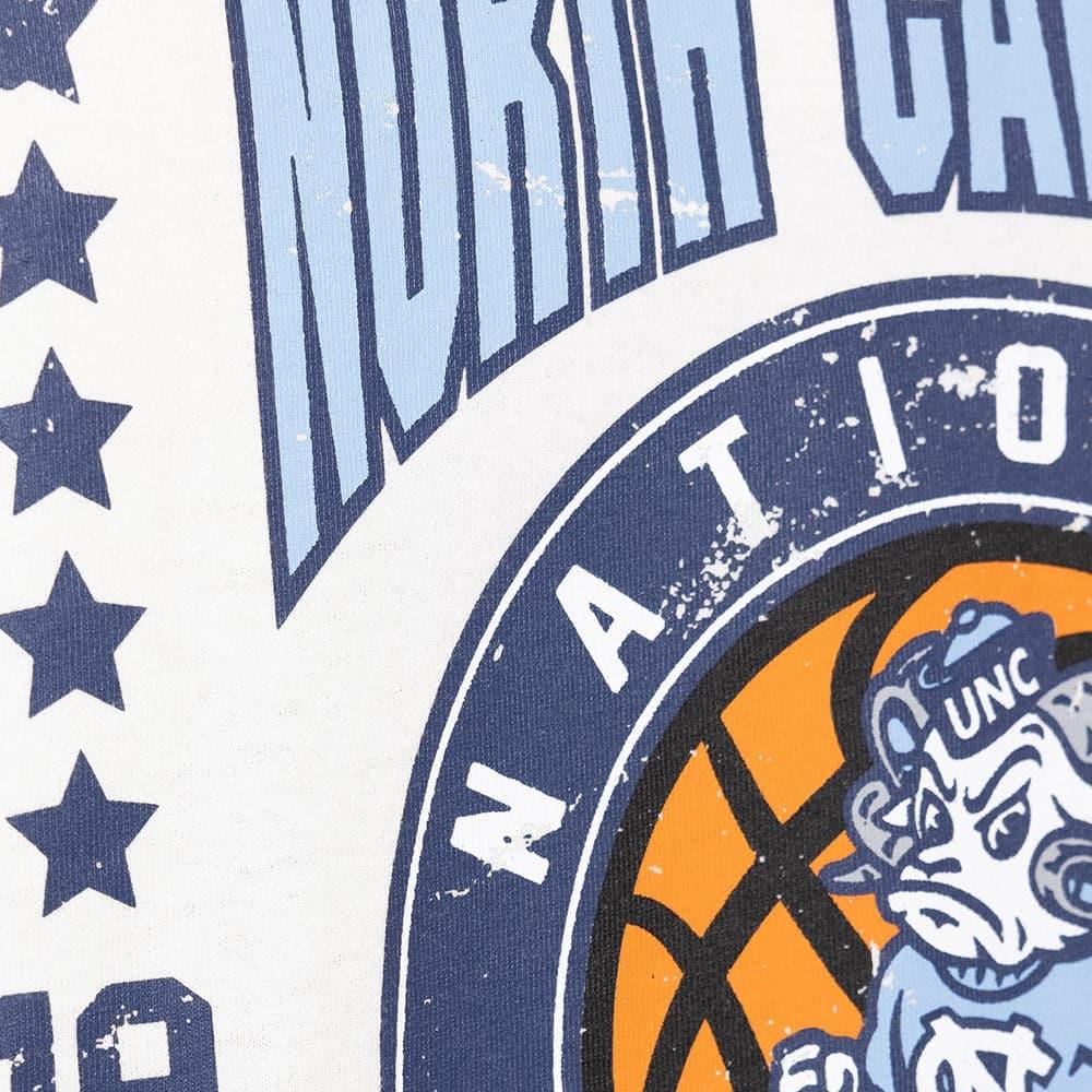 Mitchell And Ness T-Shirts North Carolina Tar Heels Mitchell & Ness NCAA 82 National Champs Vintage T-Shirt - Vintage White