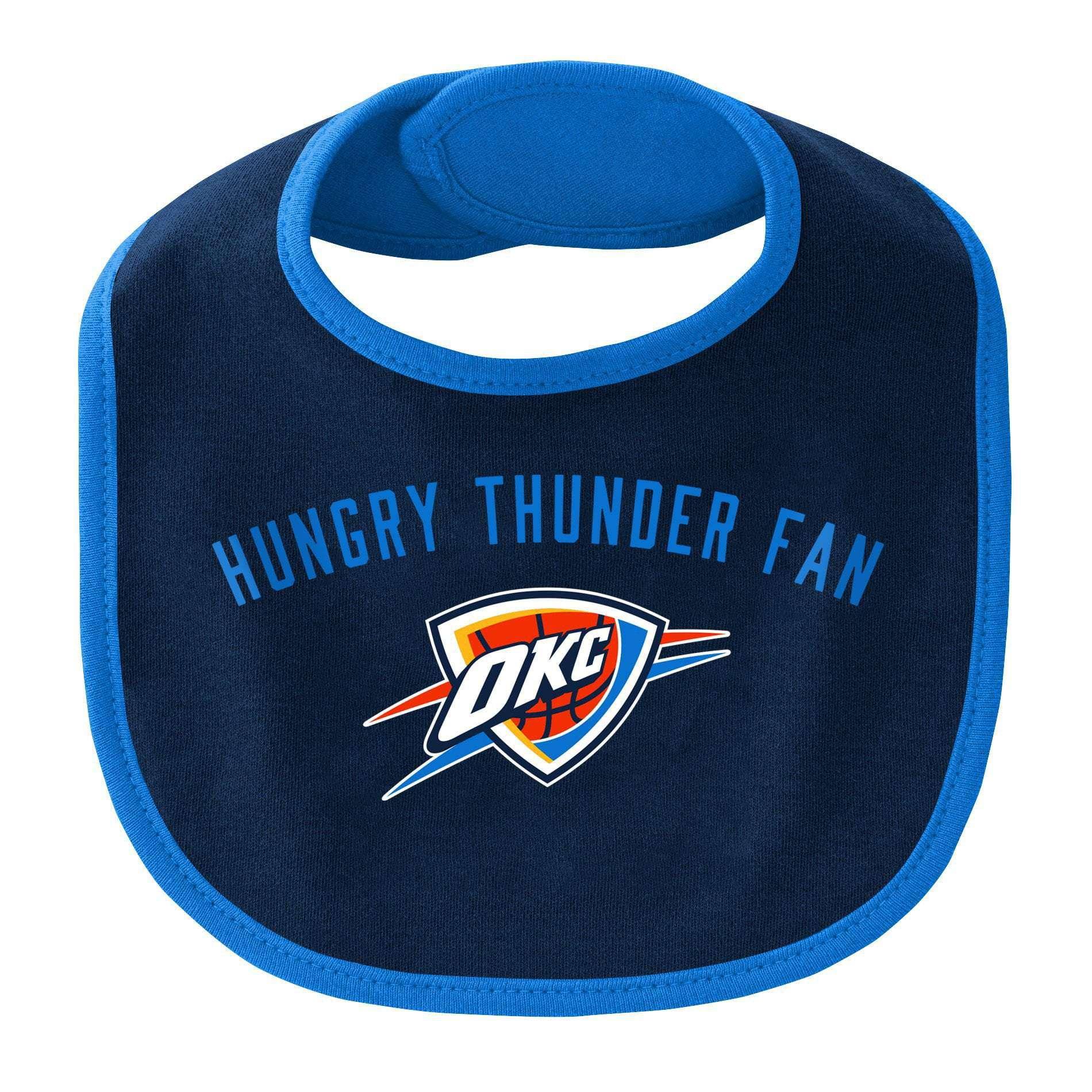 Newborns Oklahoma City Thunder Outerstuff NBA Rebound Creeper Bib & Bootie Set - Navy