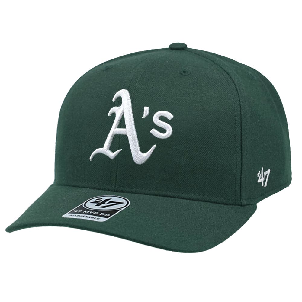 47 Brand Caps Oakland Athletics ‘47 MLB Team MVP DP Pre-Curved Snapback Hat - Green