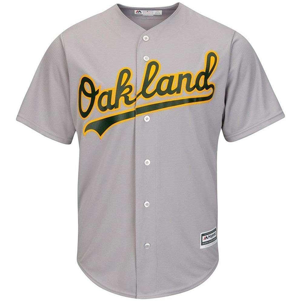 Majestic Athletic Jerseys Oakland Athletics Majestic MLB AC Cool Base Replica Jersey - Grey