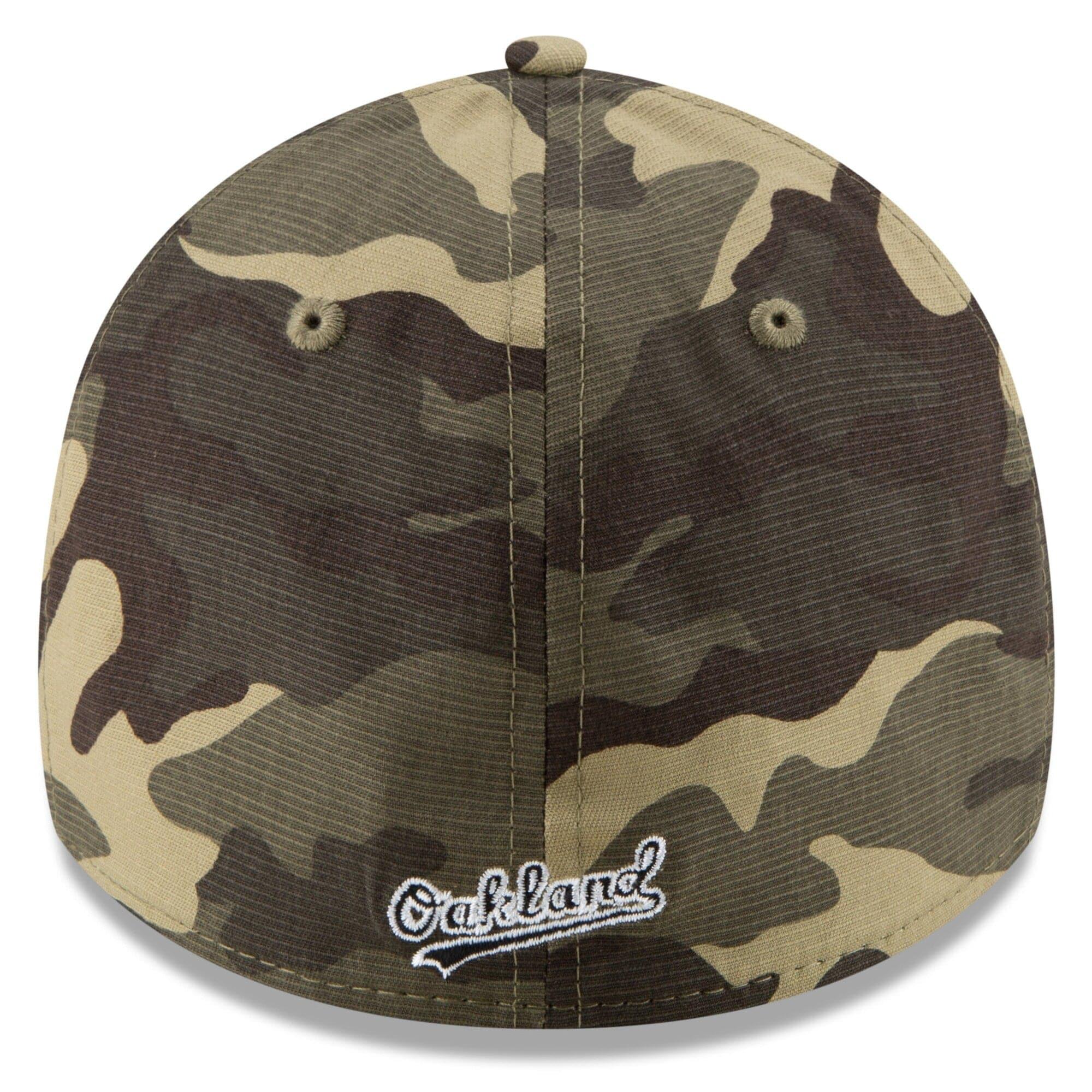 New Era Caps Oakland Athletics New Era MLB 2021 Armed Forces 39THIRTY Flex Fit Curve Hat - Camo