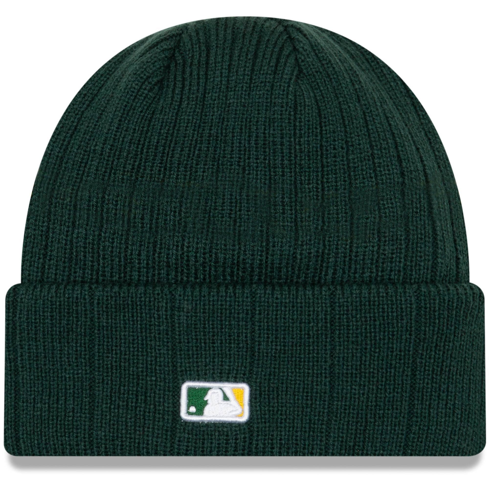 New Era Beanies Oakland Athletics New Era MLB On-Field Team Cuffed Knit Beanie - Green