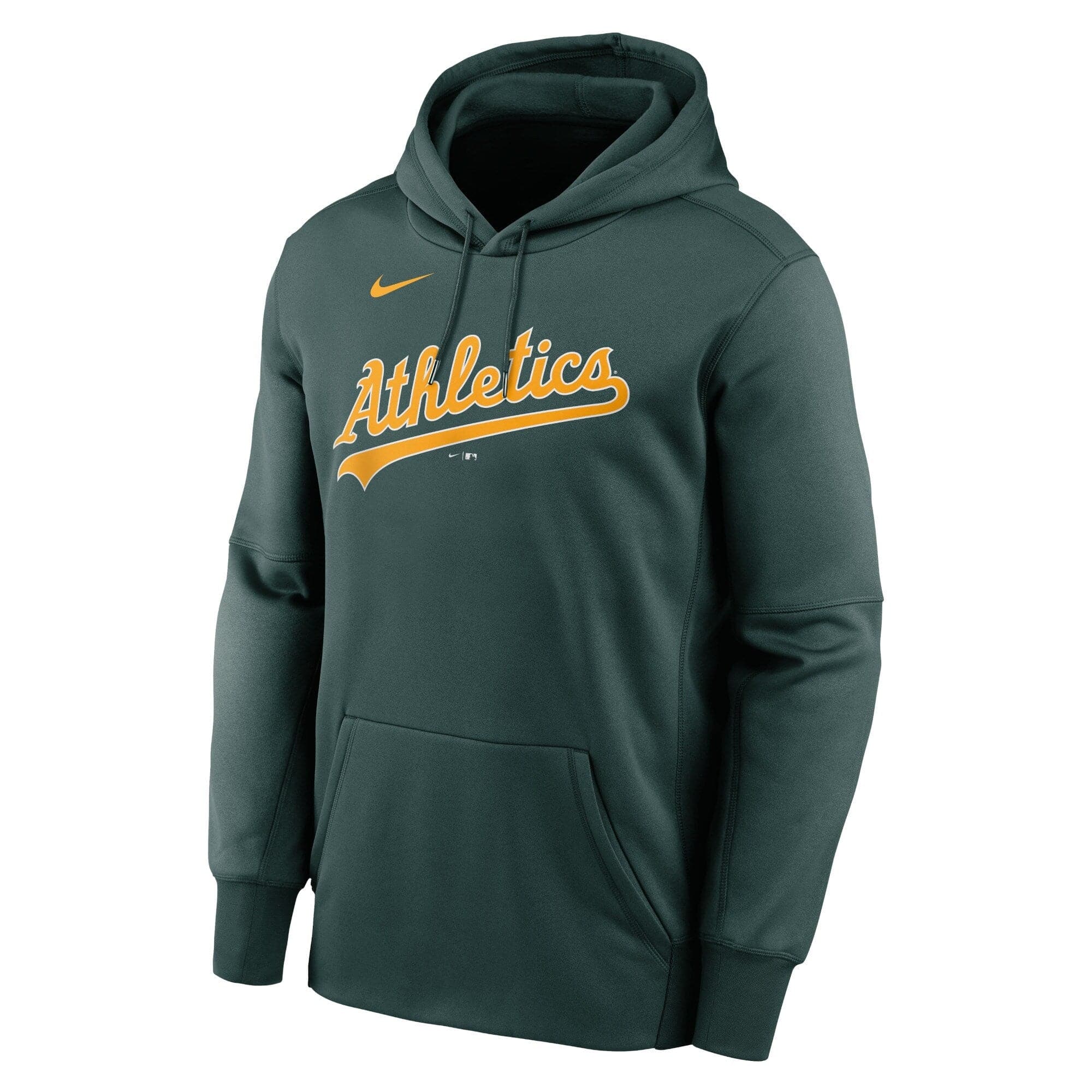 Nike Jumpers Oakland Athletics Nike MLB Wordmark Therma Hoodie Jumper - Green