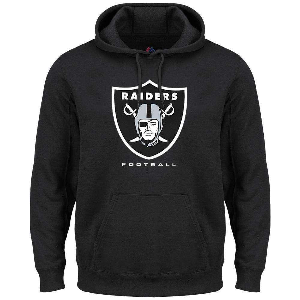 Majestic Athletic Jumpers Oakland Raiders Majestic NFL Critical Victory Hoodie Jumper - Black