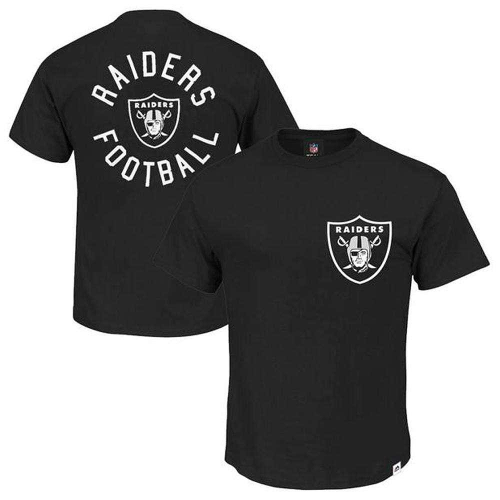 Majestic Athletic T-Shirts Oakland Raiders Majestic NFL Fasden T-Shirt - Black