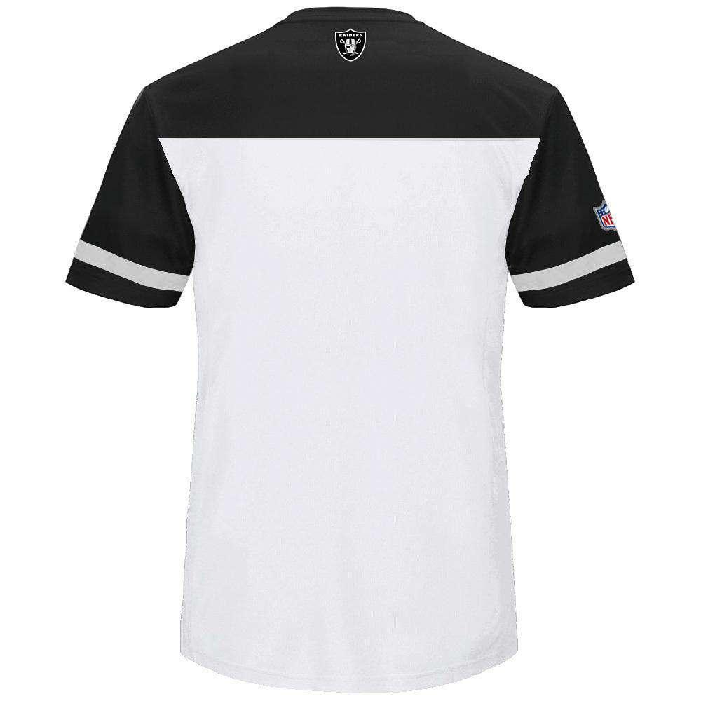 Majestic Athletic T-Shirts Oakland Raiders Majestic NFL Poly Mesh Jersey Shirt - White