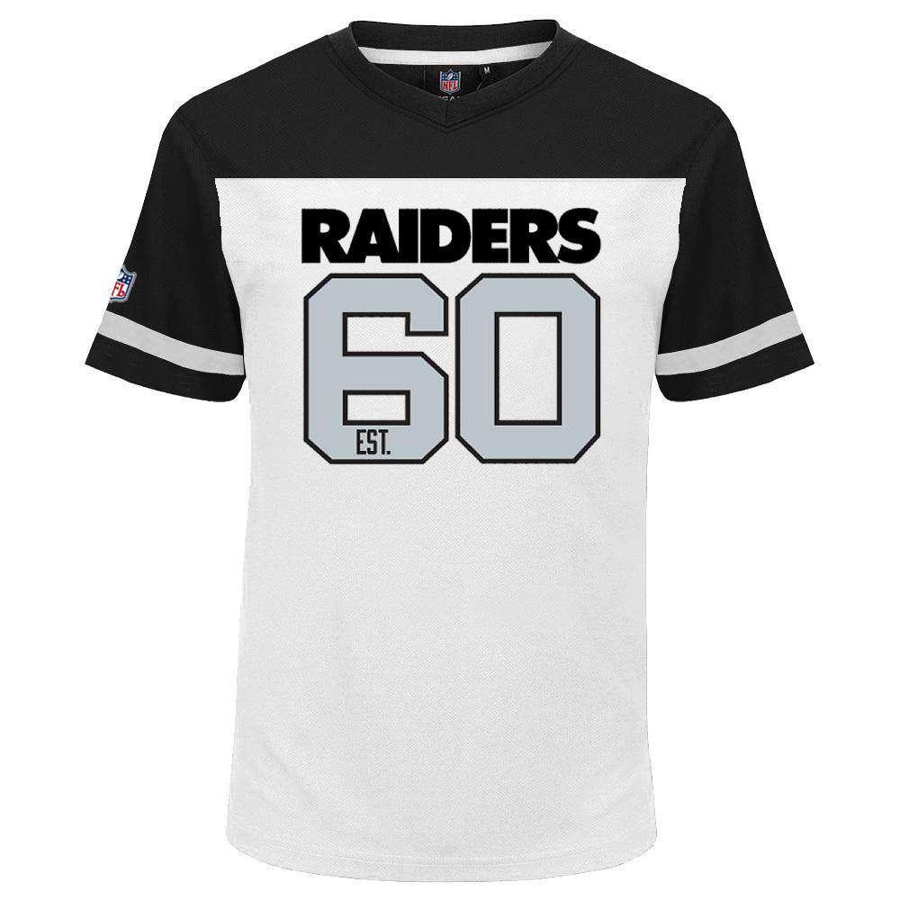 Majestic Athletic T-Shirts Oakland Raiders Majestic NFL Poly Mesh Jersey Shirt - White