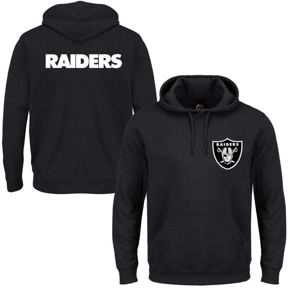 Majestic Athletic Jumpers Oakland Raiders Majestic NFL Team Gamily Hoodie Jumper - Black